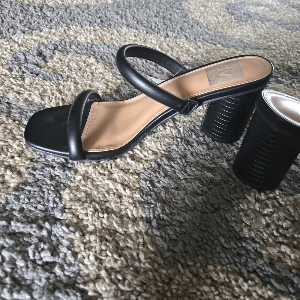 DV by Dolce Vita Black Women's Heeled Sandals - Size 6.5 - Picture 4 of 5
